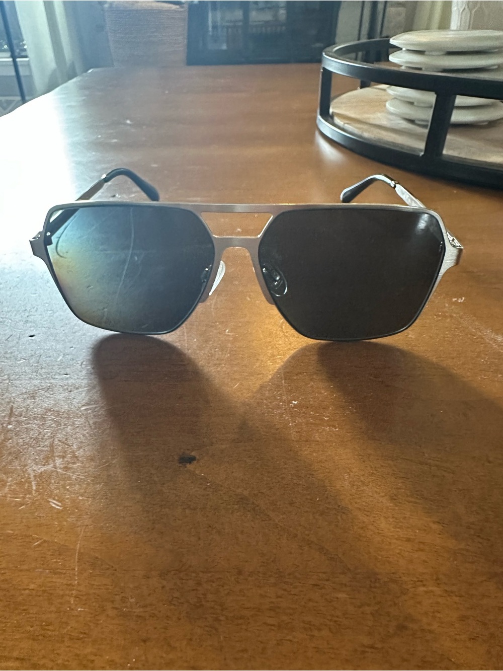 Quay Polarized Backstage Pass Metal Aviator Unisex Sunglasses